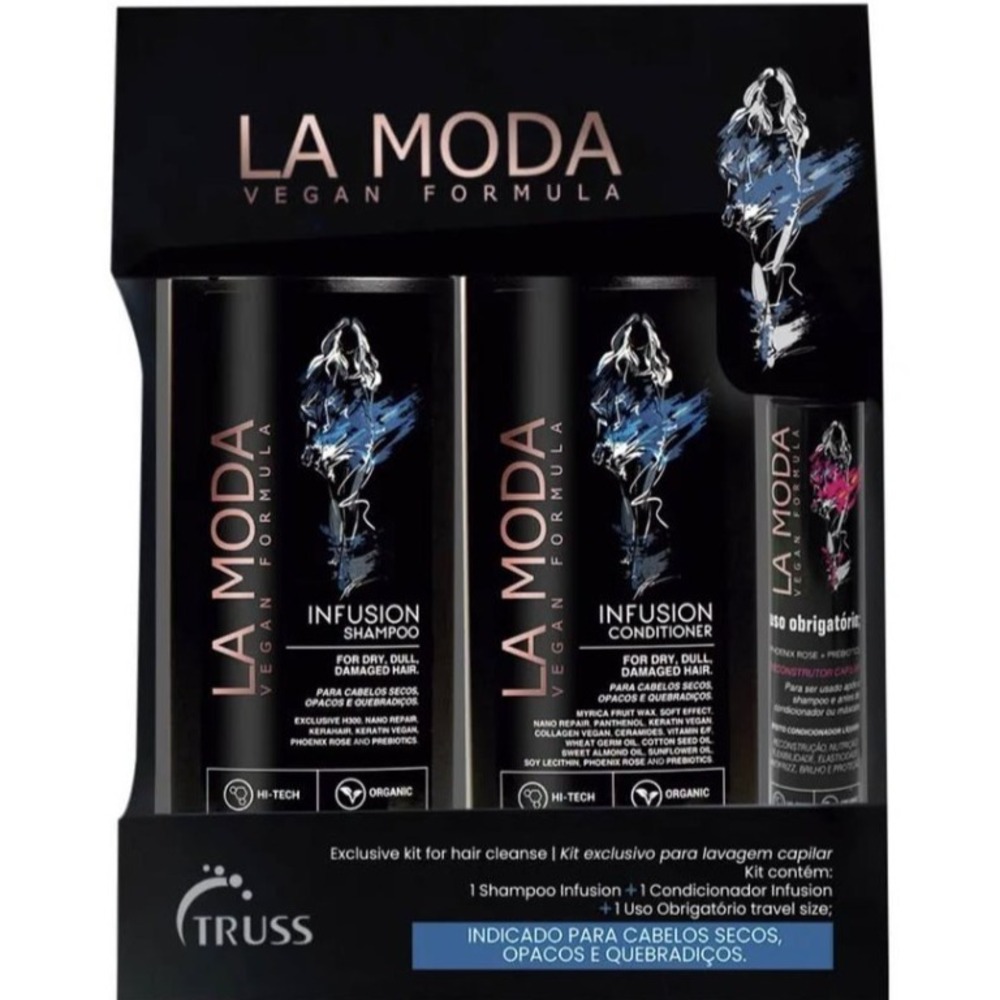 TRUSS La Moda Infusion Shampoo, Conditioner 300ml, Deluxe Prime Travel Sz